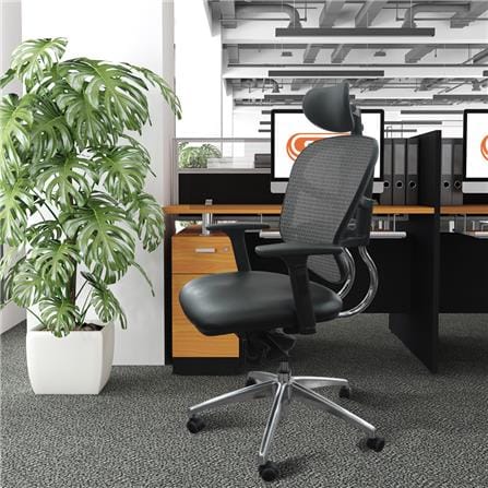 เก้าอี้สำนักงาน SURE GRANDIO PL-128 สีดำ_5
