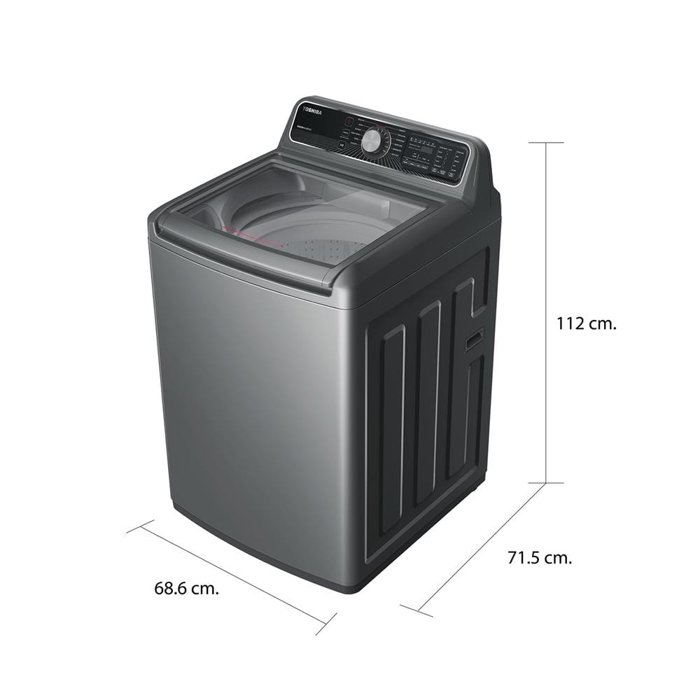 เครื่องซักผ้าฝาบน TOSHIBA AW-DM2000NT 19 กก. อินเวอร์เตอร์ สีเงิน