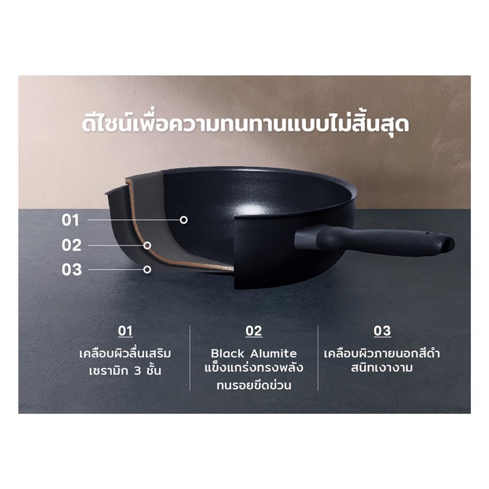 กระทะลึก 20 ซม. MEYER MIDNIGHT