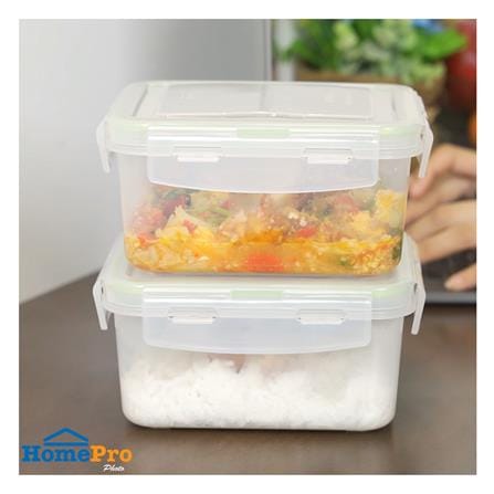 ชุดกล่องอาหาร 1.2 ลิตร KECH 6842 1แถม1 สีเขียว_6