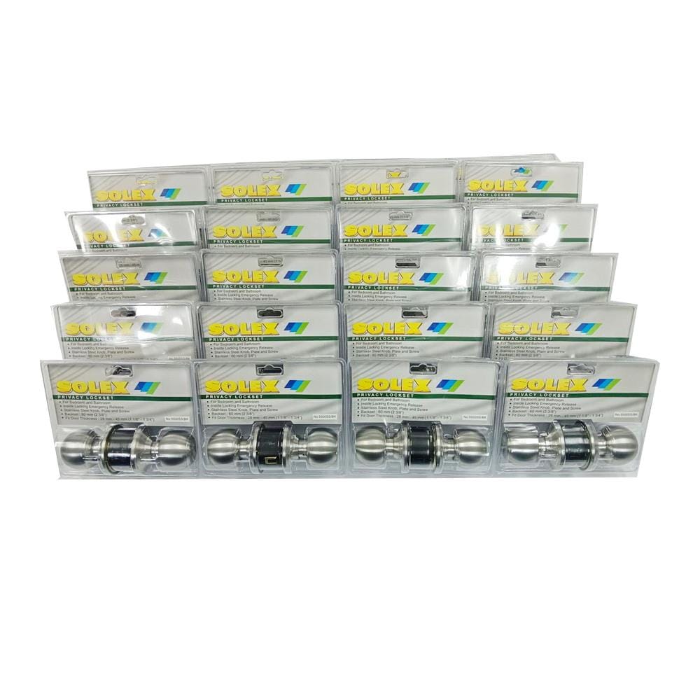 ลูกบิดประตูห้องน้ำ หัวกลม SOLEX 5500 สีสเตนเลส (24 แพ็ก/ลัง)
