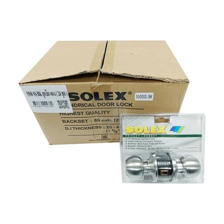 ลูกบิดประตูห้องน้ำ หัวกลม SOLEX 5500 สีสเตนเลส (24 แพ็ก/ลัง)_1