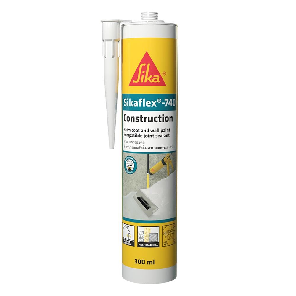 โพลียูรีเทนอุดรอย SIKA SIKAFLEX-740 CONSTRUCTION 300 มล. สีขาว