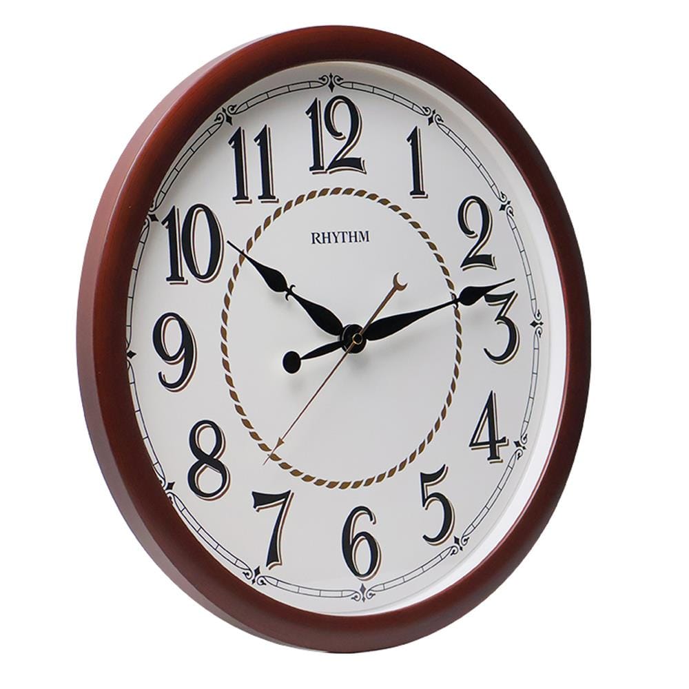 นาฬิกาแขวน RHYTHM CMG612NR06 15.5 นิ้ว สีน้ำตาลเข้ม