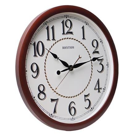 นาฬิกาแขวน RHYTHM CMG612NR06 15.5 นิ้ว สีน้ำตาลเข้ม_1