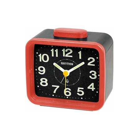 นาฬิกาตั้งโต๊ะพลาสติก RHYTHM CRA637WR01 3X4 นิ้ว สีแดง_0