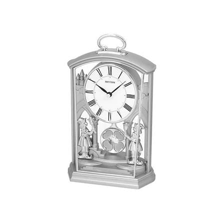 นาฬิกาตั้งโต๊ะพลาสติก RHYTHM 4RP796WR19 8.5X5.5 นิ้ว สีเงิน_0
