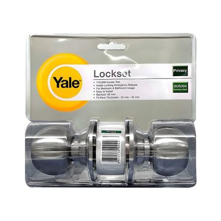ลูกบิดประตูห้องน้ำ หัวกลม YALE KN-VCA5122US32D สีสเตนเลส (6 แพ็ก/ลัง)_4