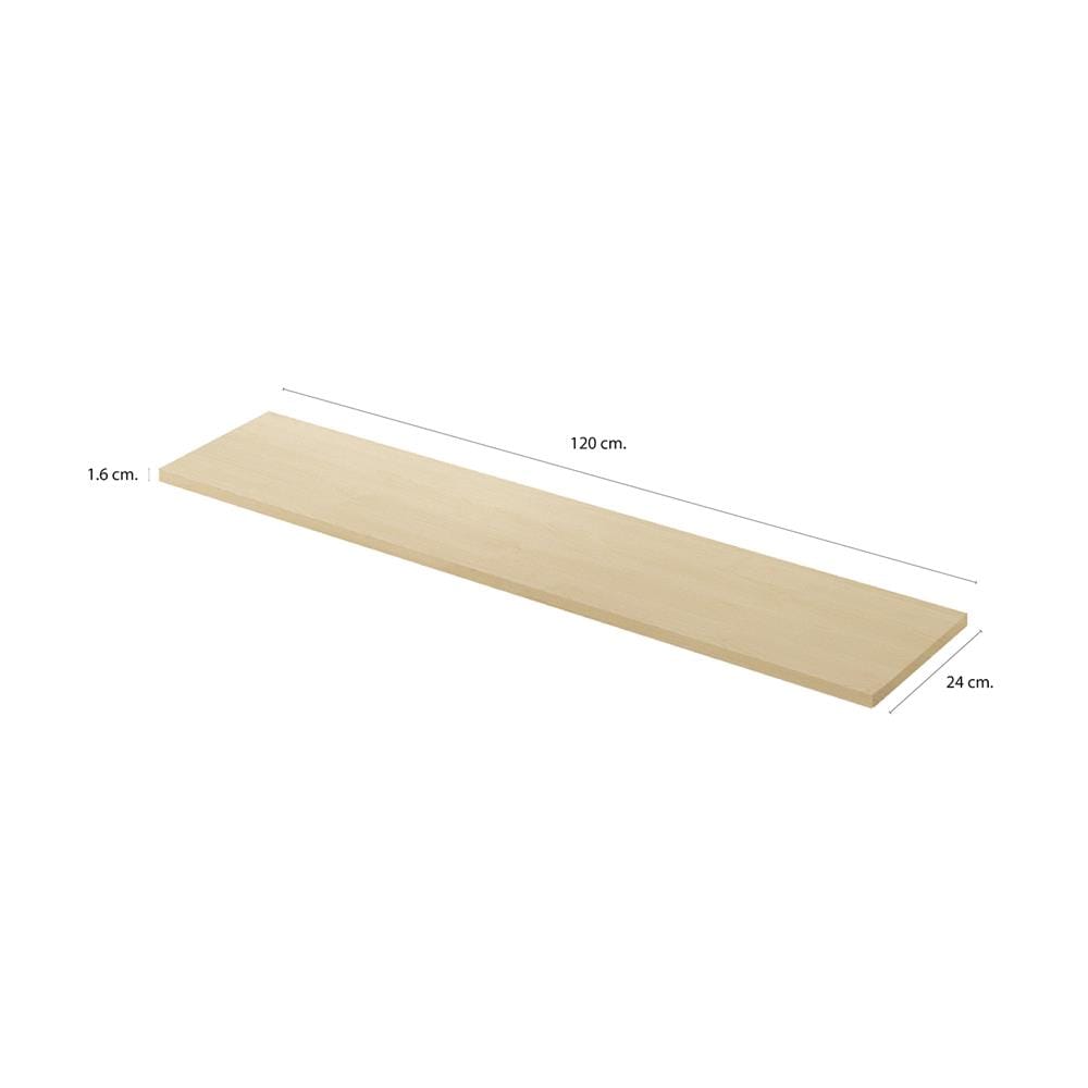 แผ่นชั้นไม้เมลามีน STACKO 120X24X1.6 ซม. สีเมเปิ้ล