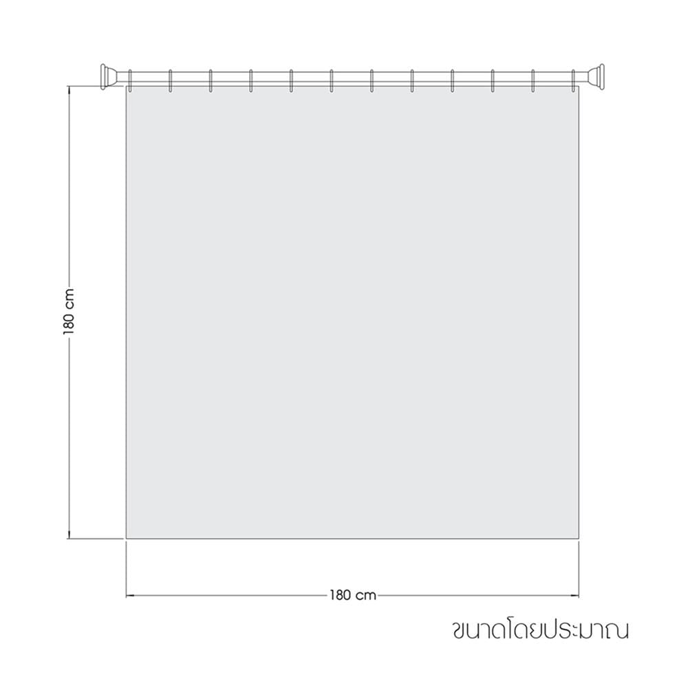 ม่านห้องน้ำ PEVA WSP SCP-18/U8075 180X180 ซม.