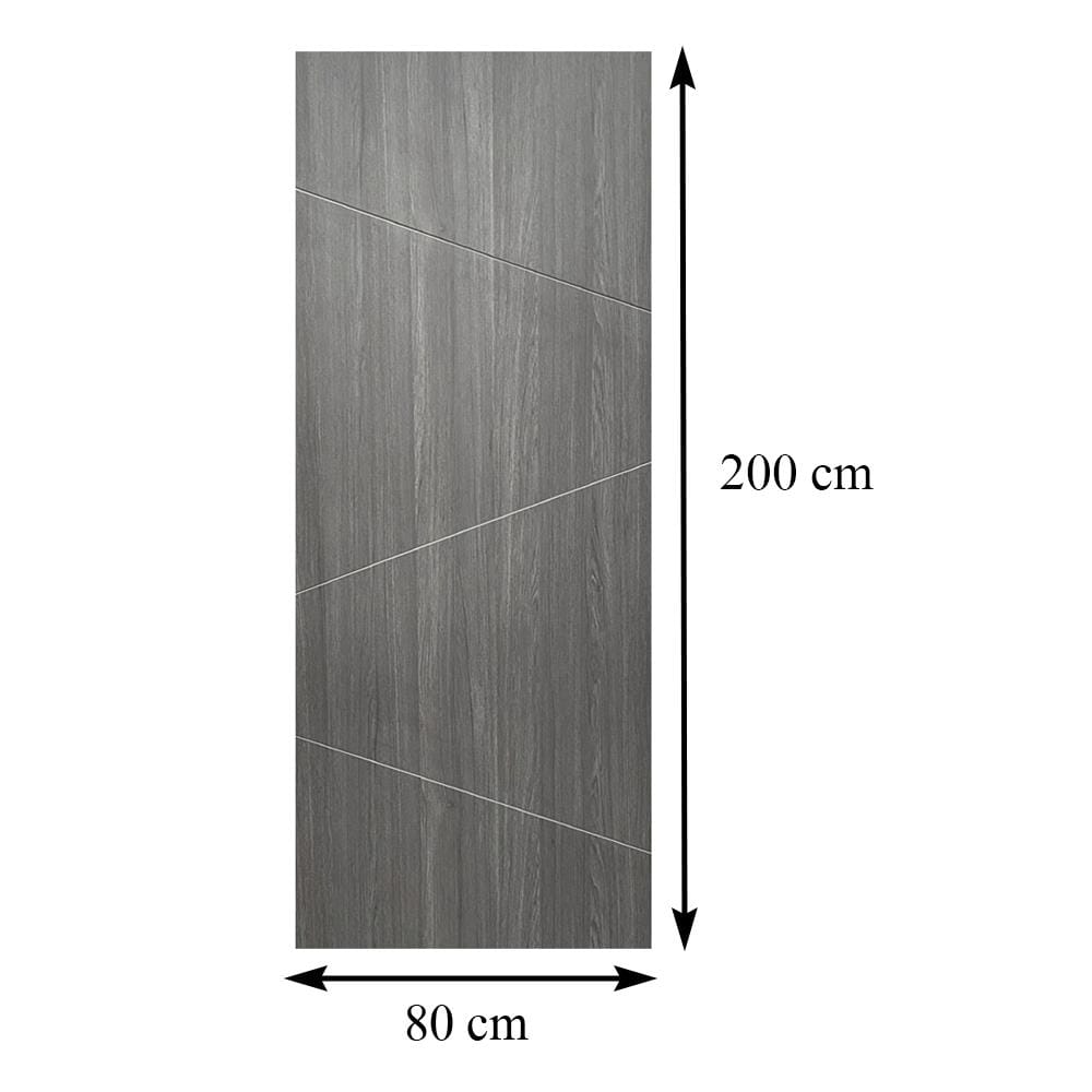 ประตูภายในเมลามีน AZLE ALTONA 80X200 ซม. สีเทา ไม่เจาะลูกบิด