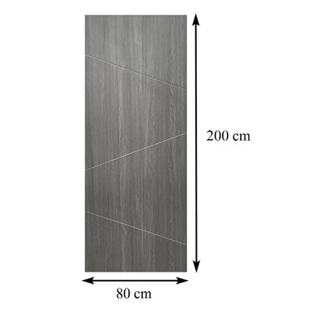 ประตูภายในเมลามีน AZLE ALTONA 80X200 ซม. สีเทา ไม่เจาะลูกบิด_5