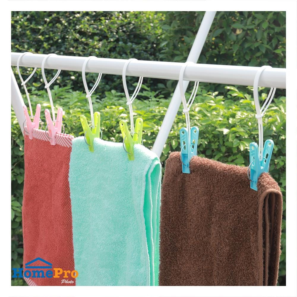 กิ๊บหนีบผ้ามีสายคล้อง PLIM PASTEL หลากสี แพ็ก 20 ชิ้น