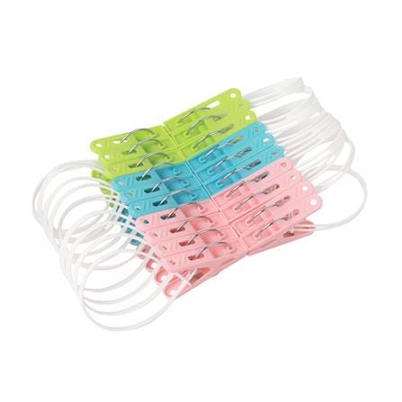 กิ๊บหนีบผ้ามีสายคล้อง PLIM PASTEL หลากสี แพ็ก 20 ชิ้น_0