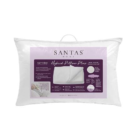 หมอนหนุน ไมโครเจล SANTAS MICROGEL HYBRID PLUS 19x29 นิ้ว สีขาว_3