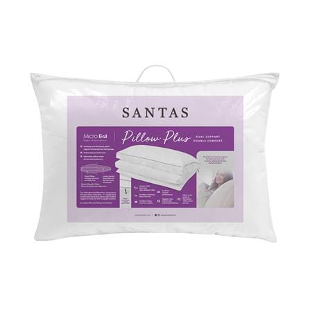 หมอนหนุน ไมโครเจล SANTAS MICROGEL PLUS 19x29 นิ้ว สีขาว_3