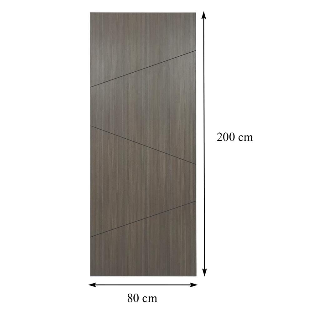 ประตูภายในเมลามีน AZLE ATLANTA 80X200 ซม. สีเทา ไม่เจาะลูกบิด
