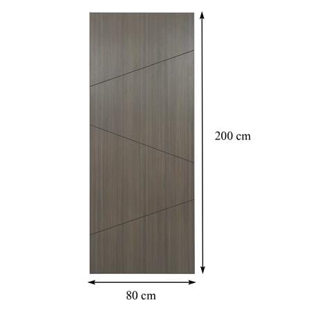 ประตูภายในเมลามีน AZLE ATLANTA 80X200 ซม. สีเทา ไม่เจาะลูกบิด_5