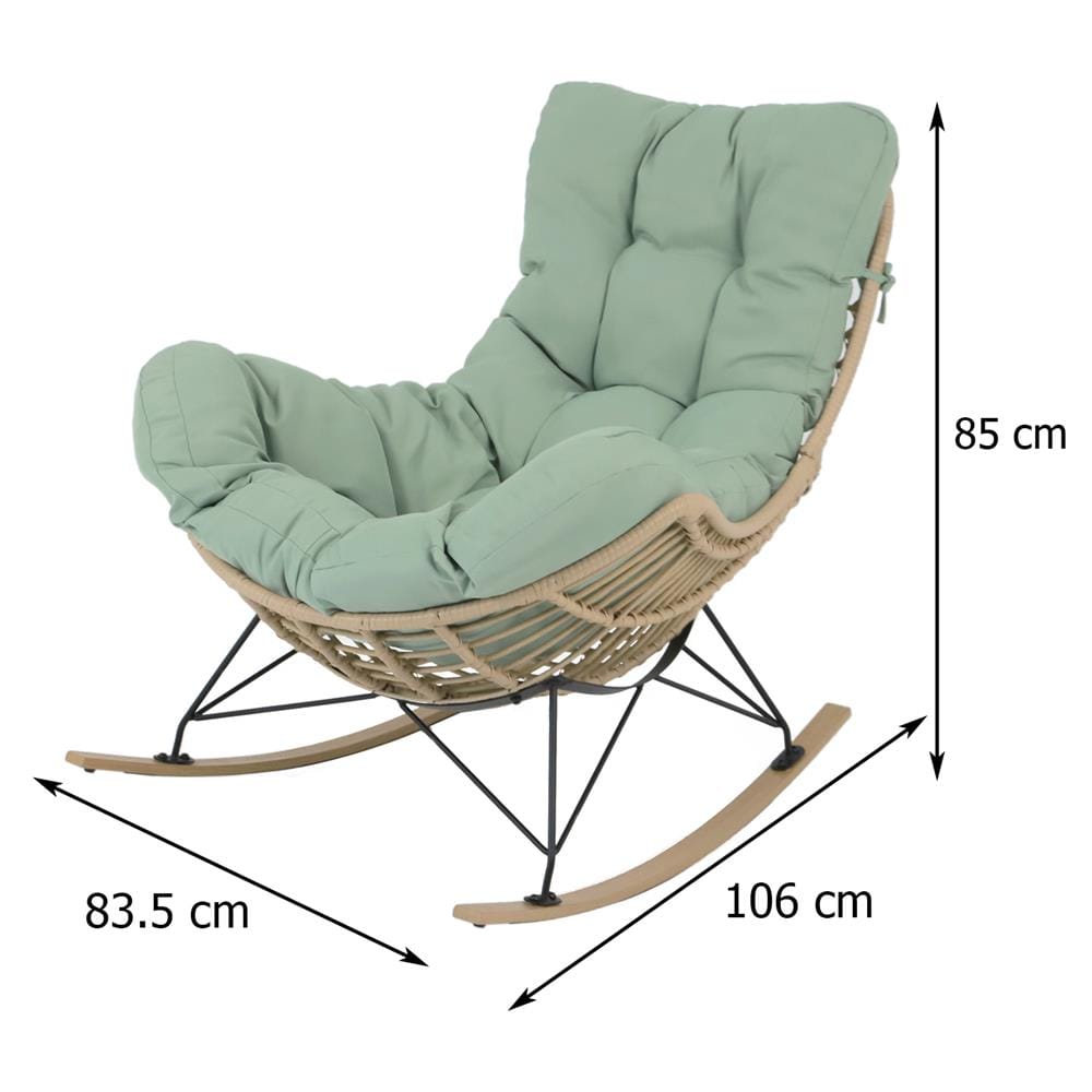 เก้าอี้พักผ่อน SPRING ROCKING SERENE สีเขียว