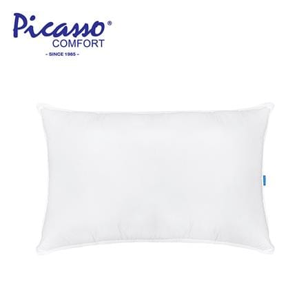 หมอนหนุน ใยบอลไมโครไฟเบอร์ PICASSO DOWN FIRM 19x29 นิ้ว สีขาว