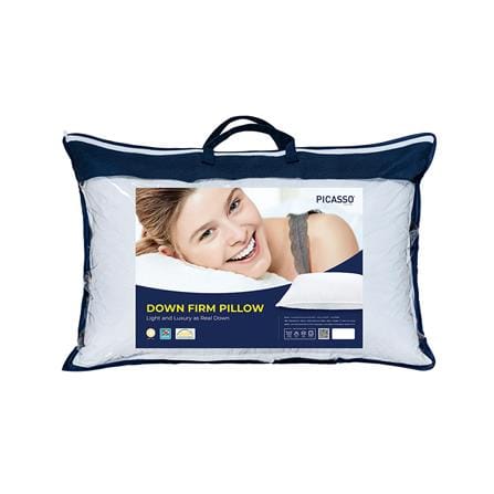 หมอนหนุน ใยบอลไมโครไฟเบอร์ PICASSO DOWN FIRM 19x29 นิ้ว สีขาว_1