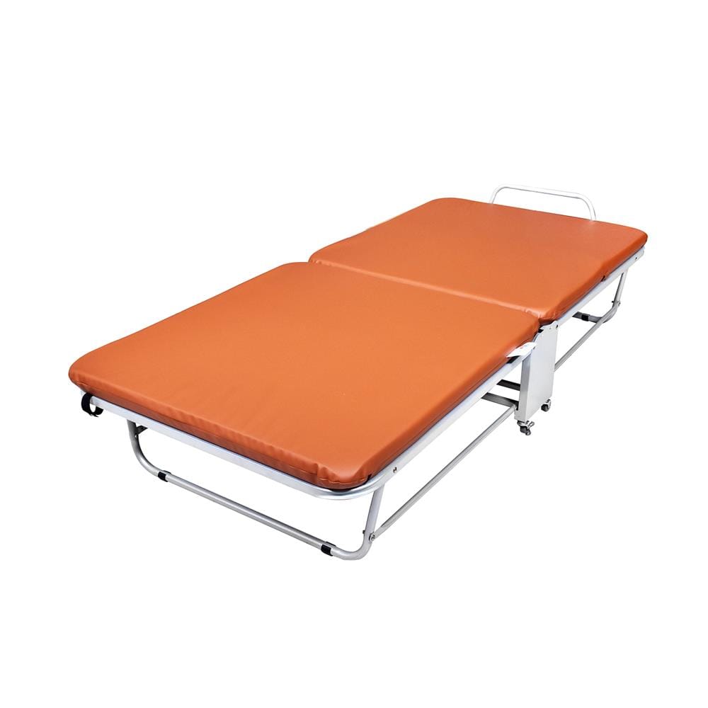 เตียงพับพร้อม TOPPER THAIBULL EZ-010 2107 PU สีส้ม