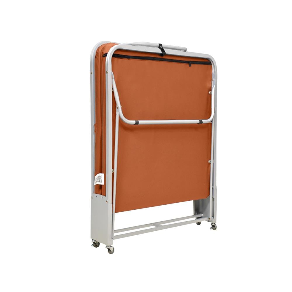 เตียงพับพร้อม TOPPER THAIBULL EZ-010 2107 PU สีส้ม
