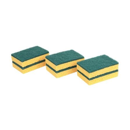 ฟองน้ำเซลลูโลสพร้อมใยขัด ACCO 3X4 นิ้ว แพ็ก 6 ชิ้น_1