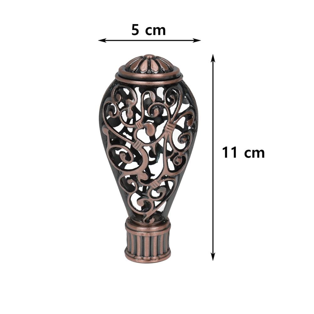 หัว-ท้ายรางม่าน HOME LIVING STYLE STENCIL 19 มม. สีทองแดง