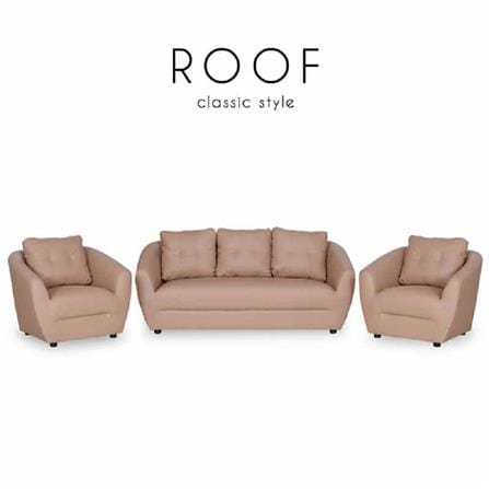 ชุดโซฟา 5 ที่นั่ง AS FURNITURE ROOF LCRD01 PVC สีครีม_5