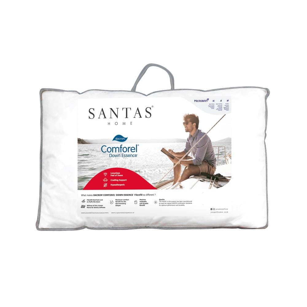 หมอนหนุน ใยสังเคราะห์ SANTAS DACRON COMFOREL DOWN ESSENCE 19x29 นิ้ว สีขาว