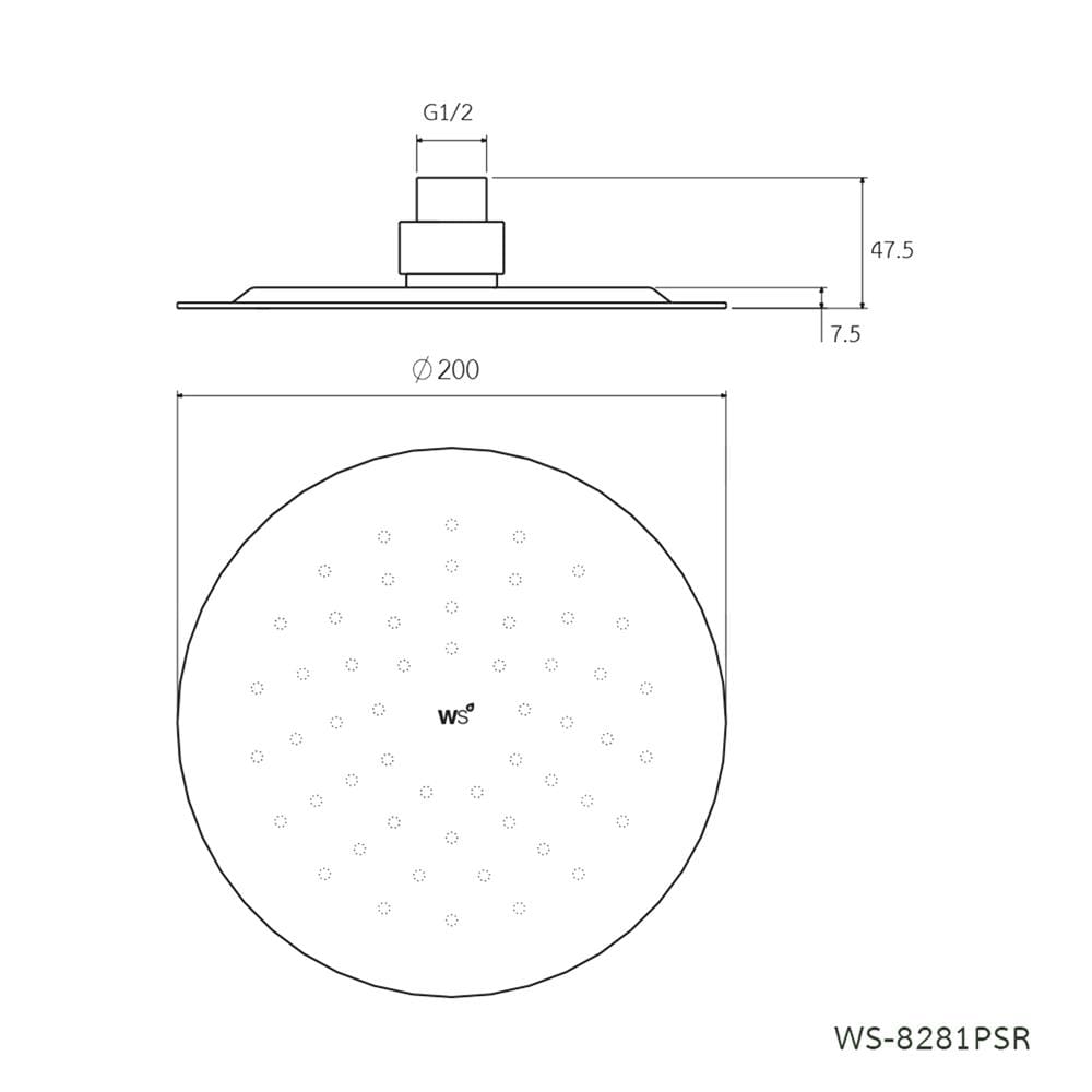 ฝักบัวก้านแข็ง WS WS-8281PSR