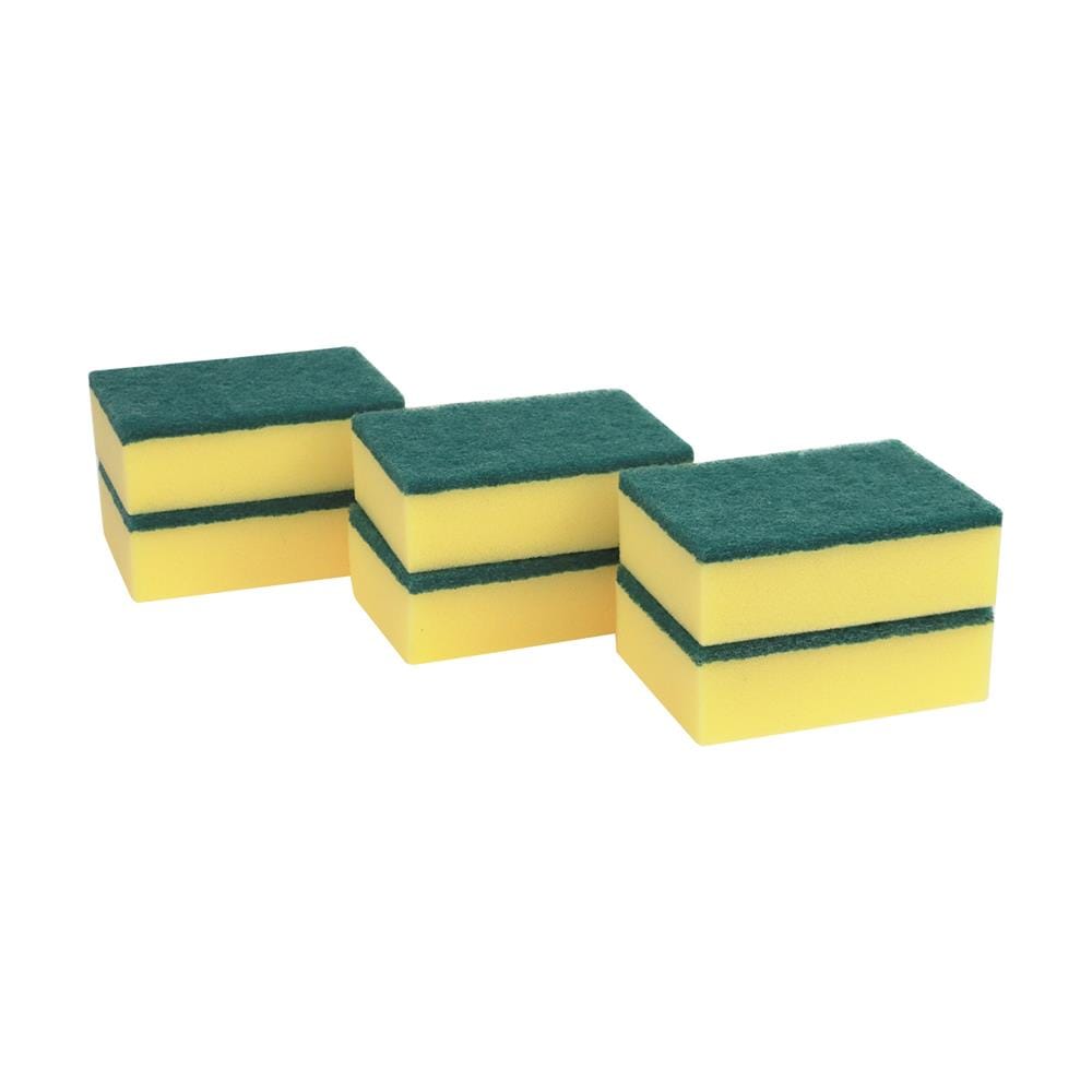 ฟองน้ำพร้อมใยขัด ACCO 3X4 นิ้ว แพ็ก 6 ชิ้น