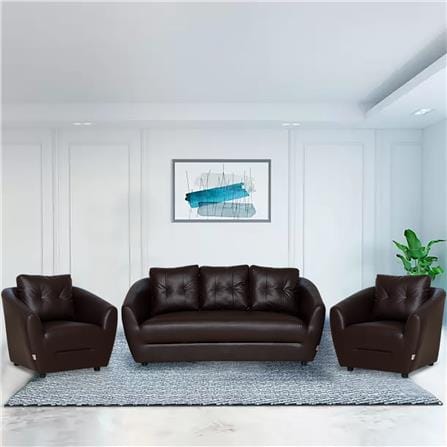 ชุดโซฟา 5 ที่นั่ง AS FURNITURE ROOF LBWD40 PVC สีน้ำตาลเข้ม_7