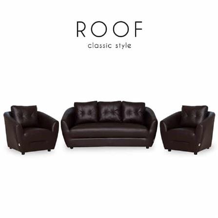 ชุดโซฟา 5 ที่นั่ง AS FURNITURE ROOF LBWD40 PVC สีน้ำตาลเข้ม_5