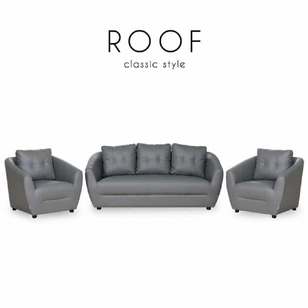 ชุดโซฟา 5 ที่นั่ง AS FURNITURE ROOF LGYD10 PVC สีเทา