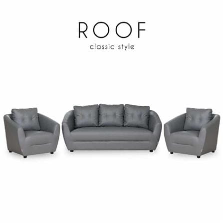ชุดโซฟา 5 ที่นั่ง AS FURNITURE ROOF LGYD10 PVC สีเทา_5