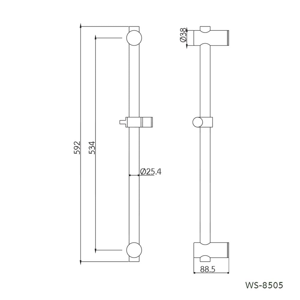 ราวเลื่อนฝักบัว WS WS-8505