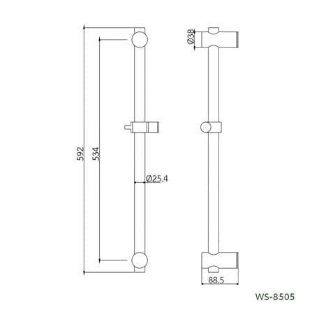 ราวเลื่อนฝักบัว WS WS-8505_1