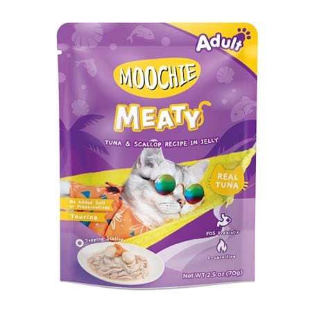 อาหารเปียกแมว MOOCHIE TUNA AND SCALLOP IN JELLY 70 ก._0