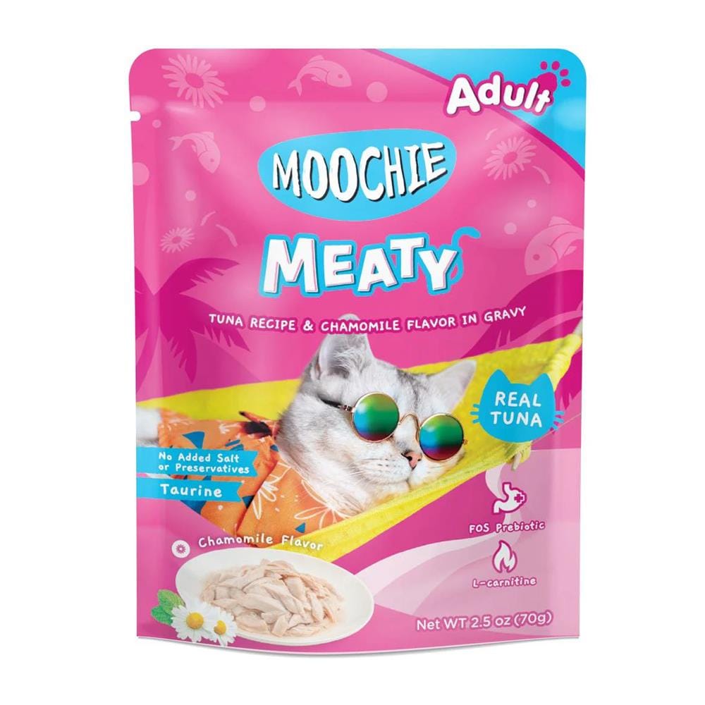 อาหารเปียกแมว MOOCHIE TUNA AND CAMOMILE IN GRAVY 70 ก.