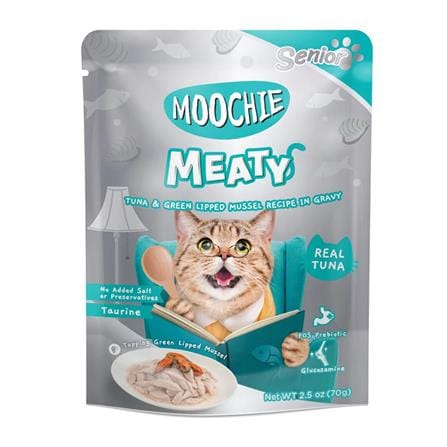 อาหารเปียกแมว MOOCHIE TUNA AND MUSSELS IN GRAVY 70 ก._0