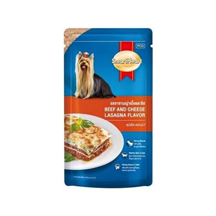 อาหารเปียกสุนัข SMARTHEART POUCH BEEF AND CHEESE LASAGNA 120 ก._0