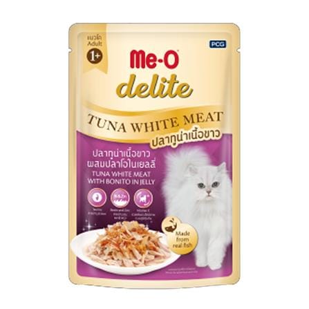อาหารเปียกแมว ME-O DELITE ปลาทูน่าเนื้อขาวผสมปลาโอในเจลลี่ 70 ก._0