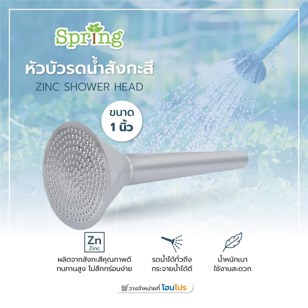 หัวบัวรดน้ำสังกะสี SPRING 1 นิ้ว
