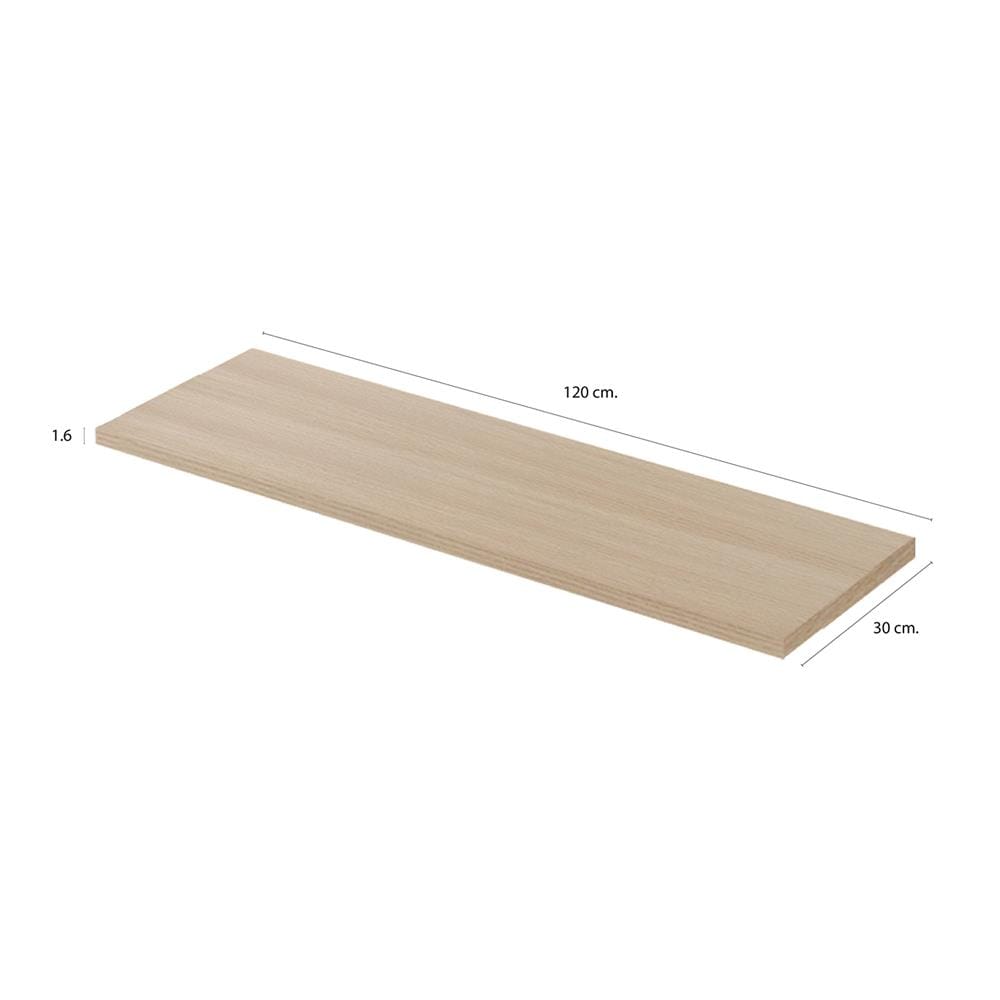 แผ่นชั้นไม้เมลามีน STACKO 120X30X1.6 ซม. สีไวท์โอ๊ค
