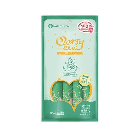 ขนมแมวเลีย NATURAL CORE MERRY SEAWEED TUNA 56 ก. (แพ็ก 4 ชิ้น )_0