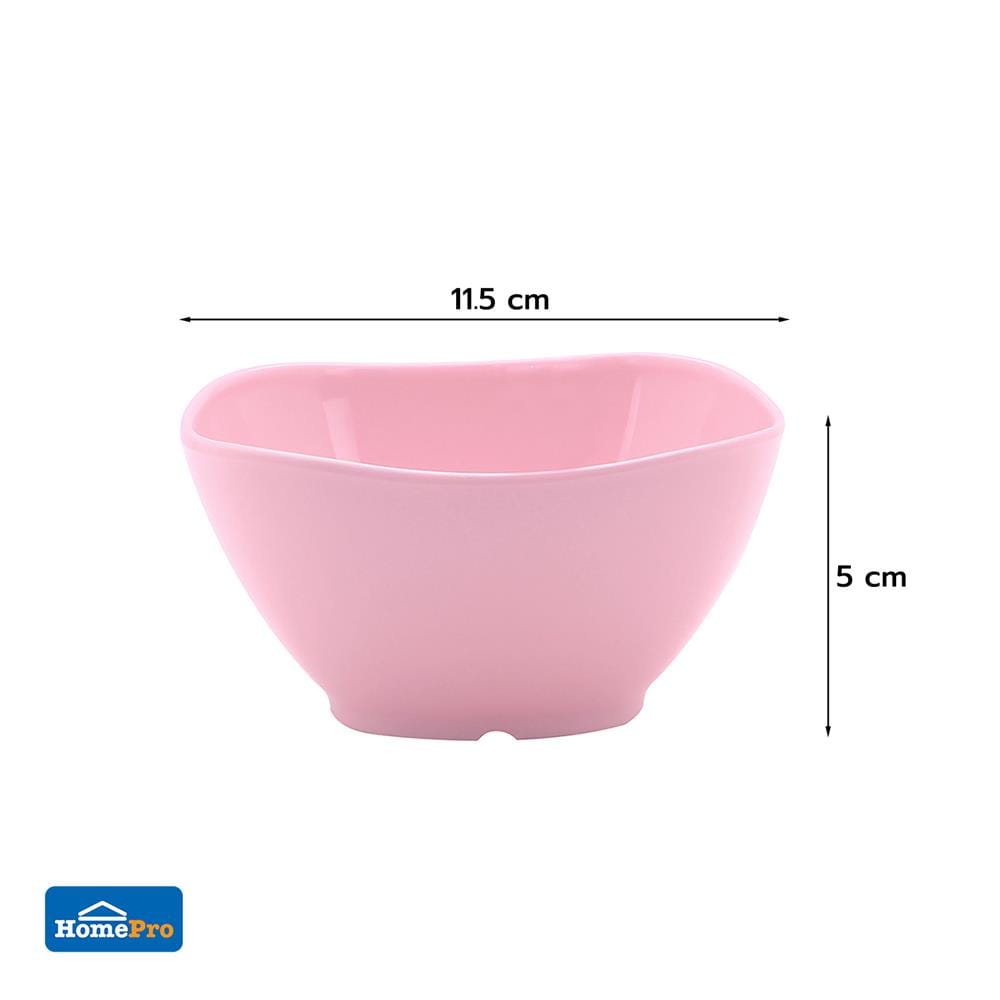 ชามเมลามีนเหลี่ยม 4.5 นิ้ว KECH NEW WAVE สีชมพู