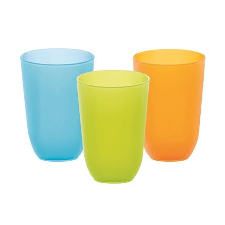 แก้วน้ำ PP 340ml DKW BASIC แพ็ก 3 ชิ้น สีฟ้า/ส้ม/เขียว_0