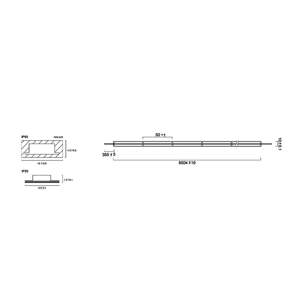 ไฟเส้น LED L&E 12 วัตต์ IP20 3 เมตร WARM WHITE
